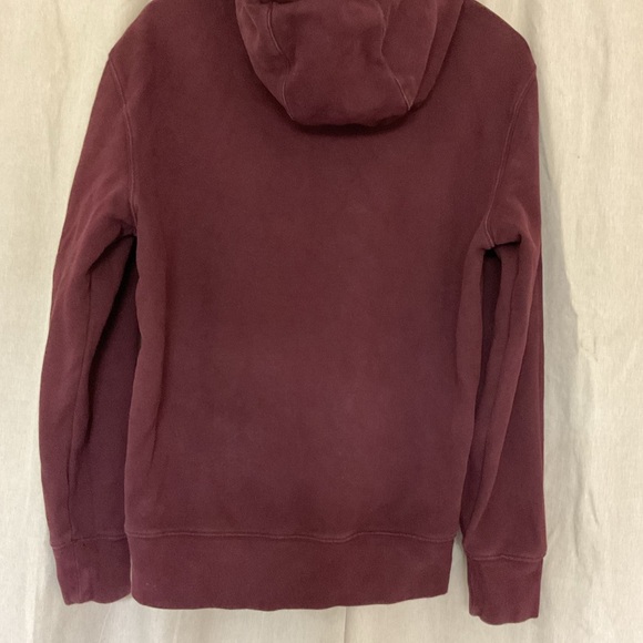 American Eagle Hoodie Men's Small Red Maroon Sweatshirt Long Sleeve Pockets - Picture 4 of 13